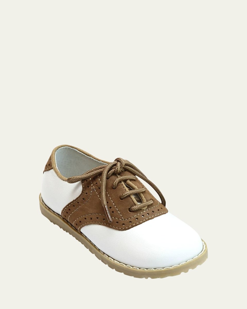 Boy's Luke Two-Tone Leather Saddle Shoes, Baby/Toddler/Kids